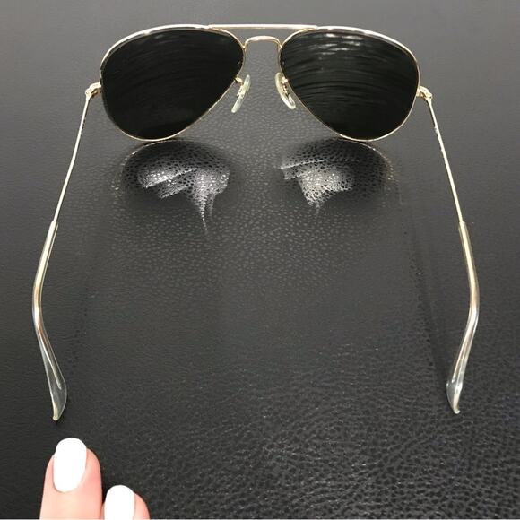Ray Ban Aviator Classic Polished Gold Black With Case - Picture 13 of 16